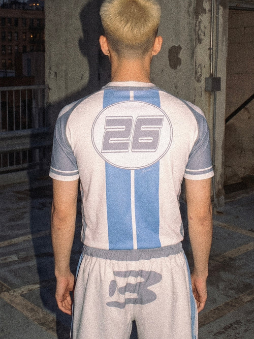 Bluelines Rashguard in beige, grey and blue by MatBurn